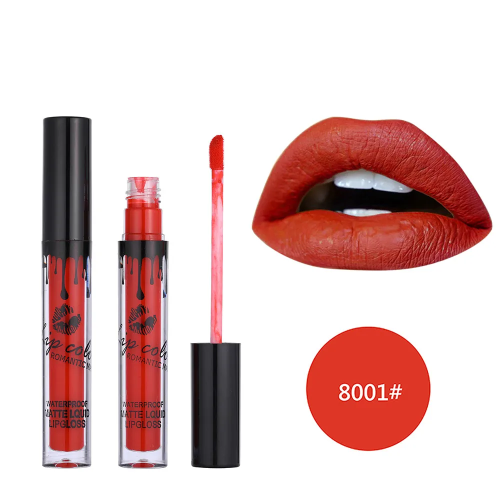 Lipstick Waterproof Long Lasting Matte Liquid Lipstick Cosmetic Red