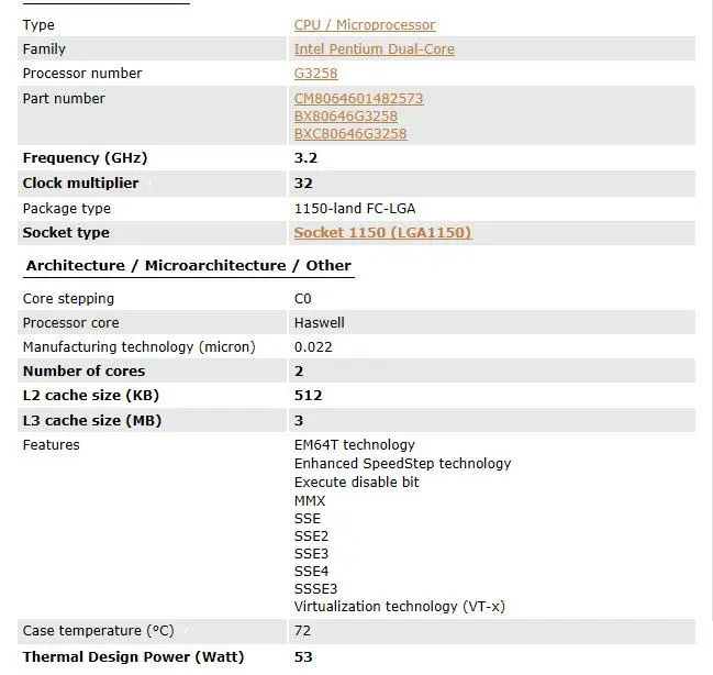 Процессор Intel G3258 LGA1150 22 нанометра двухъядерный процессор работающий исправно настольный процессор