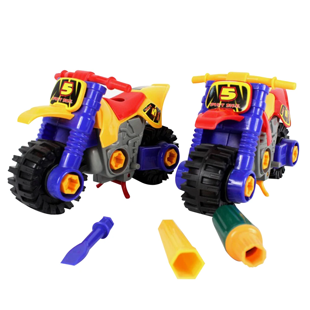 Creativity Assembled font b Toys b font DIY Disassembled Motorcycle Model Kids Children s Educational Diecast
