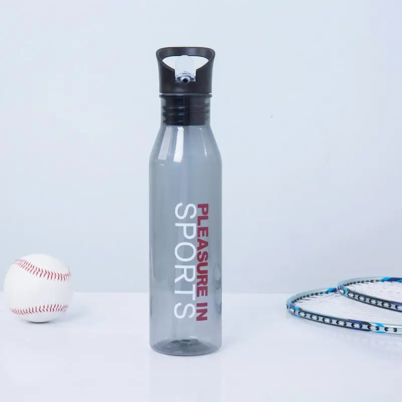

750ML Simple And Stylish Plastic Cup Sports Bottle With Straws Plastic Space Fitness Outdoor Sports Climbing Water Cups
