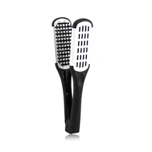 Профессиональная расческа для выпрямления волос, расческа для парикмахерских, прямая расческа В v-образной форме с кабаном, щетина для волос и керамика