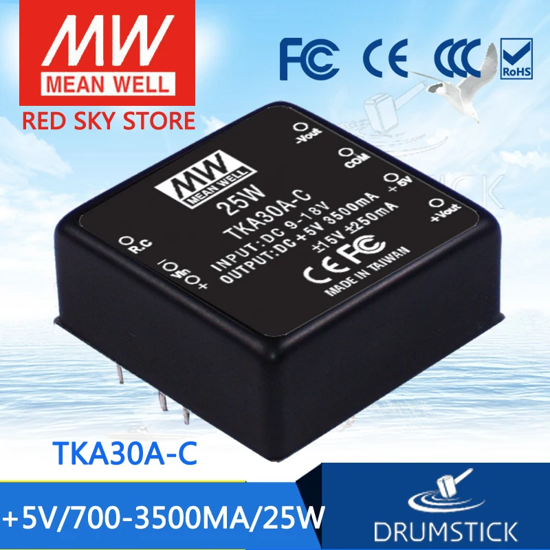 

MEAN WELL TKA30A-C 5V 3500mA meanwell TKA30 5V 25W DC-DC Triple Output Converter