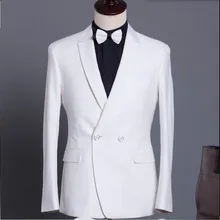 White men suits jacket Handmade bridegroom Wedding tuxedos jacket Custom Made groomsman Suit Jacket