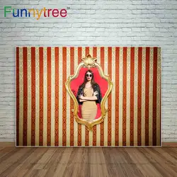 Funnytree Профессиональный фоны для фотостудии полоса дамасской золотой зеркало фоторамка фоновые фото фон