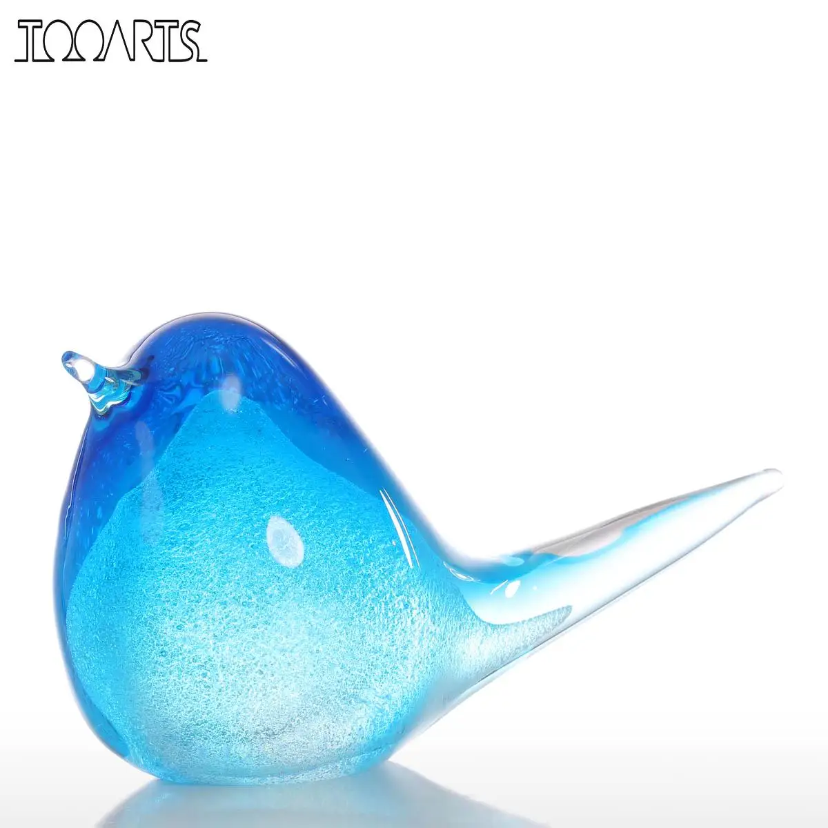 Kopen Tooarts Lake Blauwe Vogel Woondecoratie Accessoires Gift Glas Beeldjes Moderne Stijl Dier Beeldjes Handblown Home Decor Blauw