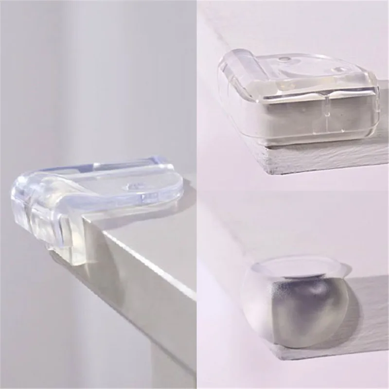 10pcs/set L Shape and Sphere Shape Kids Baby Table Corner Protectors Transparent Anti-Collision Angle Draw Cabinet Edge Guards