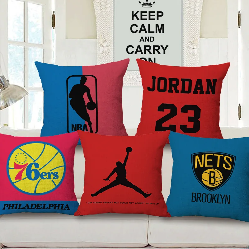 3pcs Flash Sale basketball team Hold pillow case,Linen Cushion Cover
