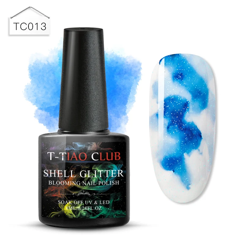 T-TIAO CLUB Blooming Painting Nail Gel Polish Effect Flower Blossom Nails Gel Soak off UV Gel Varnish Manicure Nail Art Lacquer - Цвет: ES03418