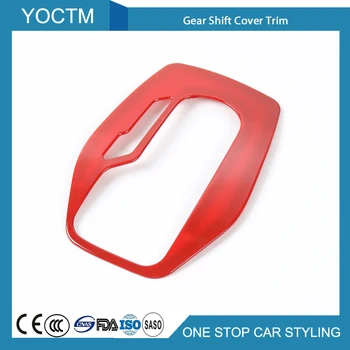 

Car styling ABS Chrome/Red/Blue/Silver Gear Shift Box Panel Frame Cover Trim Fit For Chevrolet Camaro 2017+ Interior Accessories