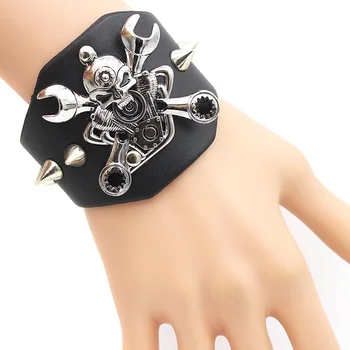 

Punk Bracelet Prop Skeleton Black Punk Classical Props Fans Girl Friend Gift Fans Collection Gift Drop Ship