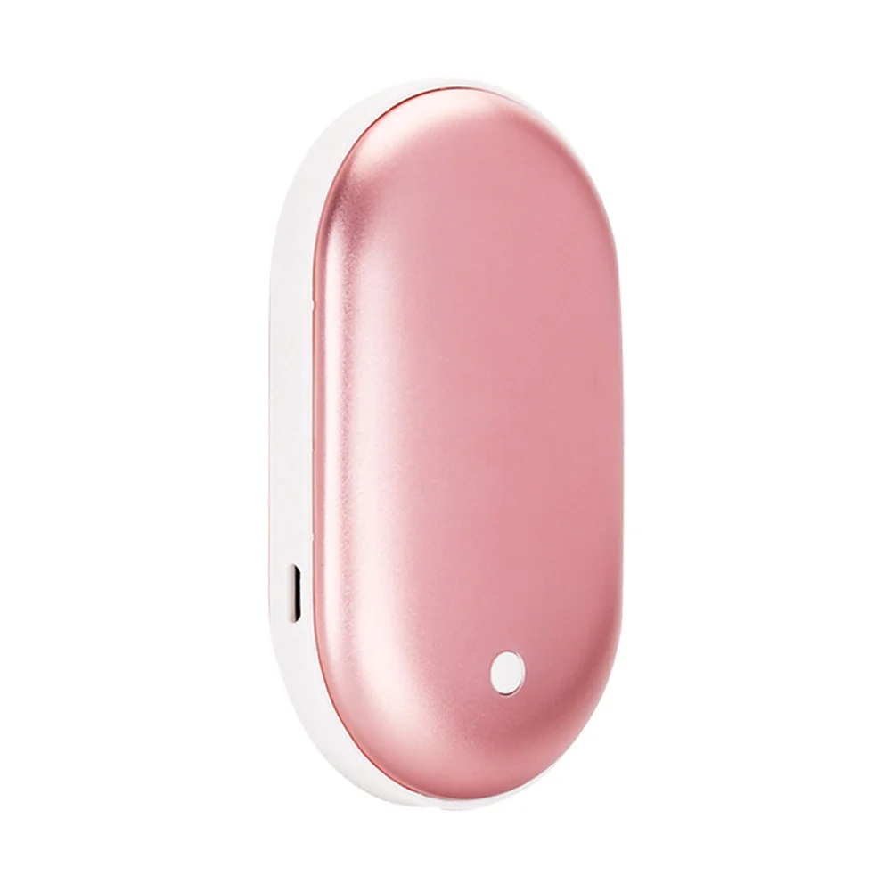 Ручной обогреватель перезаряжаемый карманный обогреватель зарядное устройство для телефона 3000 мАч - Цвет: Rose gold