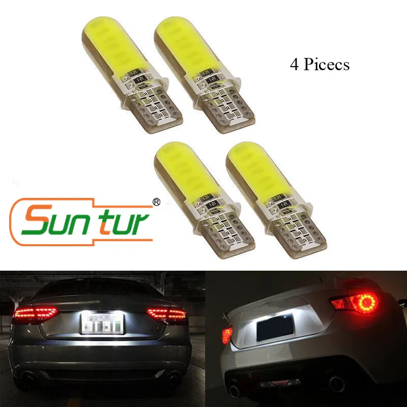 

4pcs T10 W5W LED 6W Car Interior Light COB Bulb Wedge Parking Dome Light DC12V