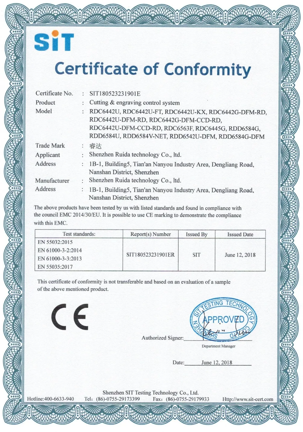 SUNTEC Ruida Co2 лазерный, с обработчиком цифрового сигнала и контроллером RD RDC6442G для лазерной гравировки и резки RDC 6442 6442G 6442S