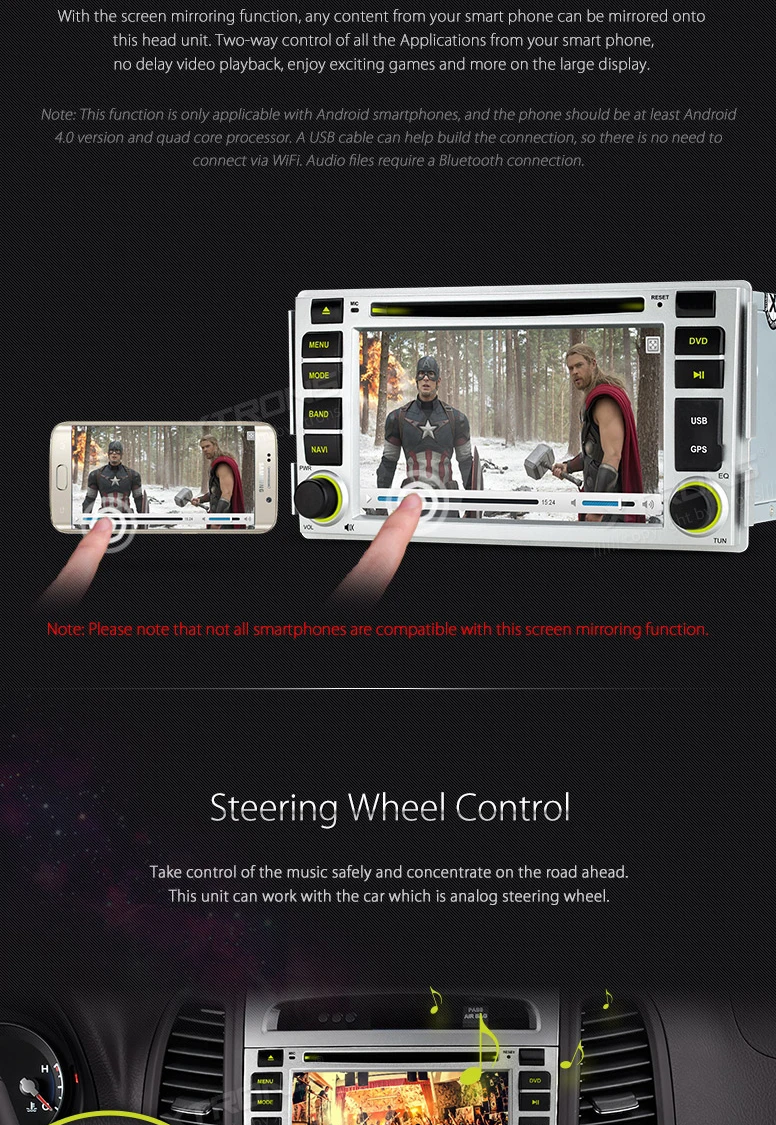 Excellent 6.2" Touch Screen Special Car DVD for Hyundai Santa Fe II 2006 2007 2008 2009 2010 2011 2012 with Original User Interface 5