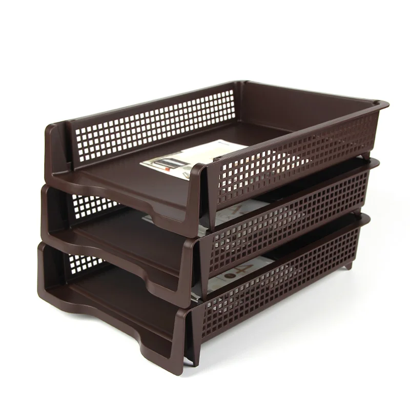 3pcs Lot Office Paper Tray Document Storage Box Plastic Box A4