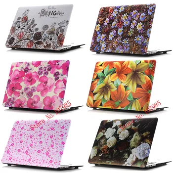 

Flower Cover Case For Apple Macbook 11.6 12 13.3 15.4 Air Pro Retina laptop Protector For Mac book 11 12 13 15 inch Shell bag