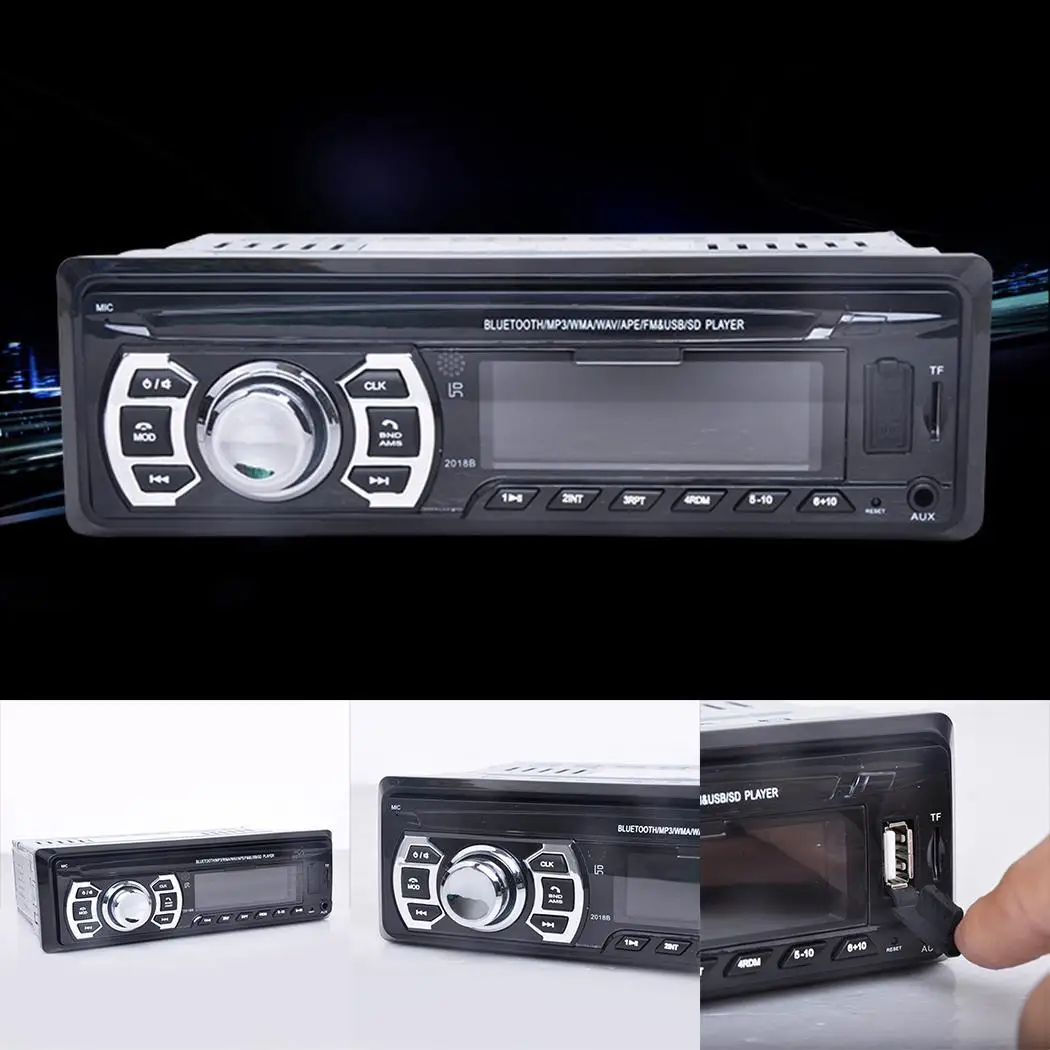Car Mp3 Player Stereo OLED FM Radio Bluetooth Handsfree EDR TF USB AUX