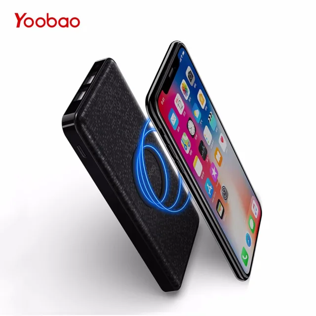 Yoobao Беспроводной Мощность Bank 5000 мАч для iPhone X 8 Универсальный Портативный Qi Зарядное устройство Внешний Батарея для samsung S8 S7 S6 телефон
