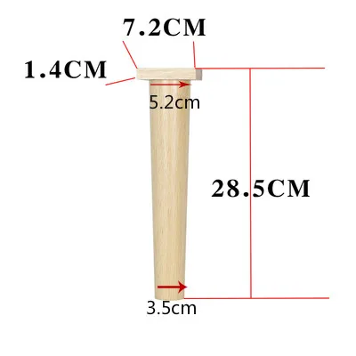Скандинавском стиле мебель из цельного дерева ноги Многофункциональный ТВ шкаф ноги диван ноги дуба Деревянные ножки для стола табурет ножки мебель запчасти - Цвет: B7