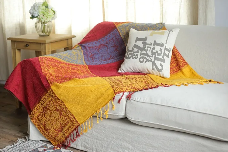 10 цветов хлопок богемный синель Плед Одеяло Диван Декоративные броски на диван/кровать большой Cobertor одеяло с кисточкой T276