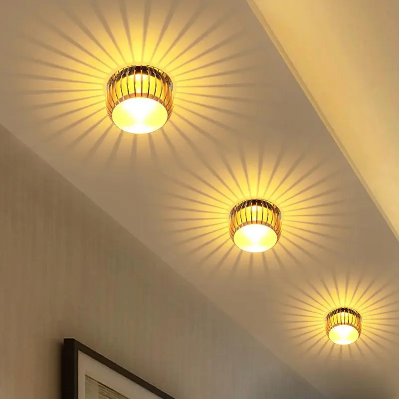 

5pcs Modern LED Ceiling Lights LED 3W Ceiling Lamp Color Dimmable Decoration Plafondlamp KTV Corridor Aisle Lampara Light