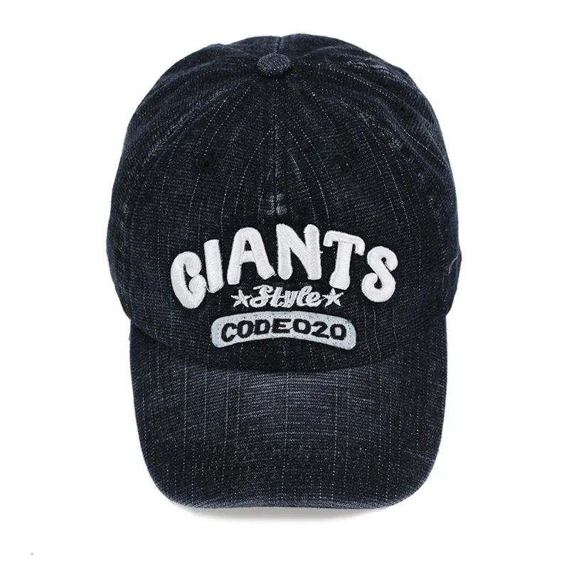 New Fashion Embroidery GIANTS Letter Baseball Cap Gorras Men Women Casual Cotton Snapback Hat Denim fabric  Dad Cap Adjustable