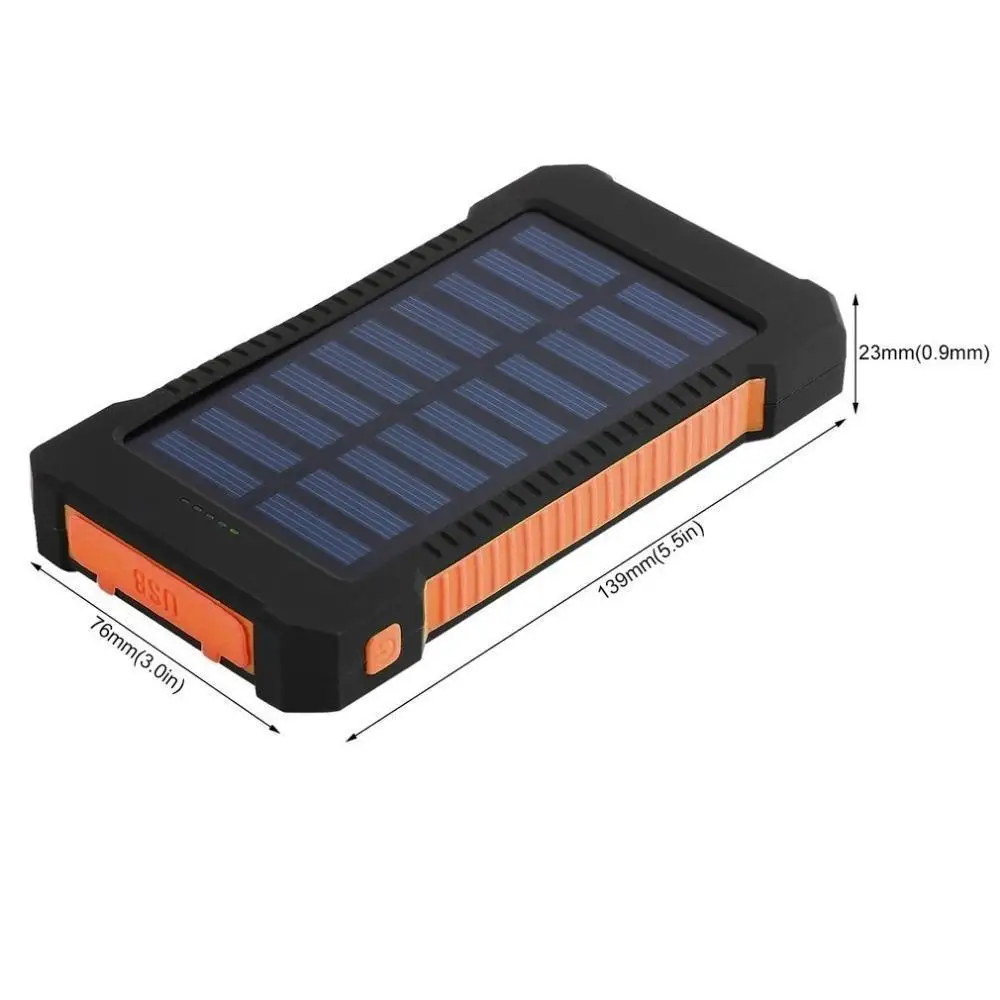 Портативный солнечный внешний аккумулятор 30000 мАч водонепроницаемый внешний аккумулятор резервный внешний аккумулятор 30000 мАч Зарядное устройство для телефона светодиодный Pover Bank