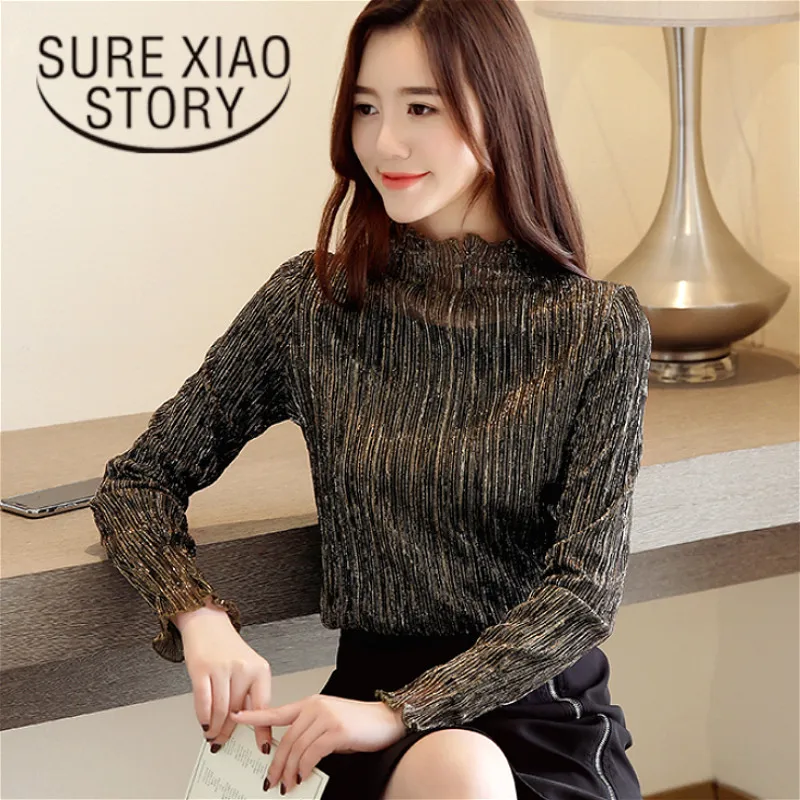 womens tops and blouses Fall long sleeve women blouse shirt blusas femininas women tops chiffon blouses blusas femininas 1525 45