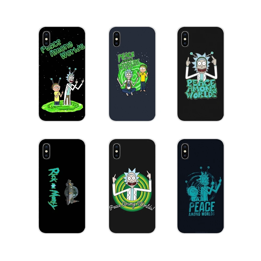Для Motorola Moto X4 E4 E5 G5 G5S G6 Z Z2 Z3 G3 G2 C Play Plus Рик и Морти мир среди миров аксессуары чехлы