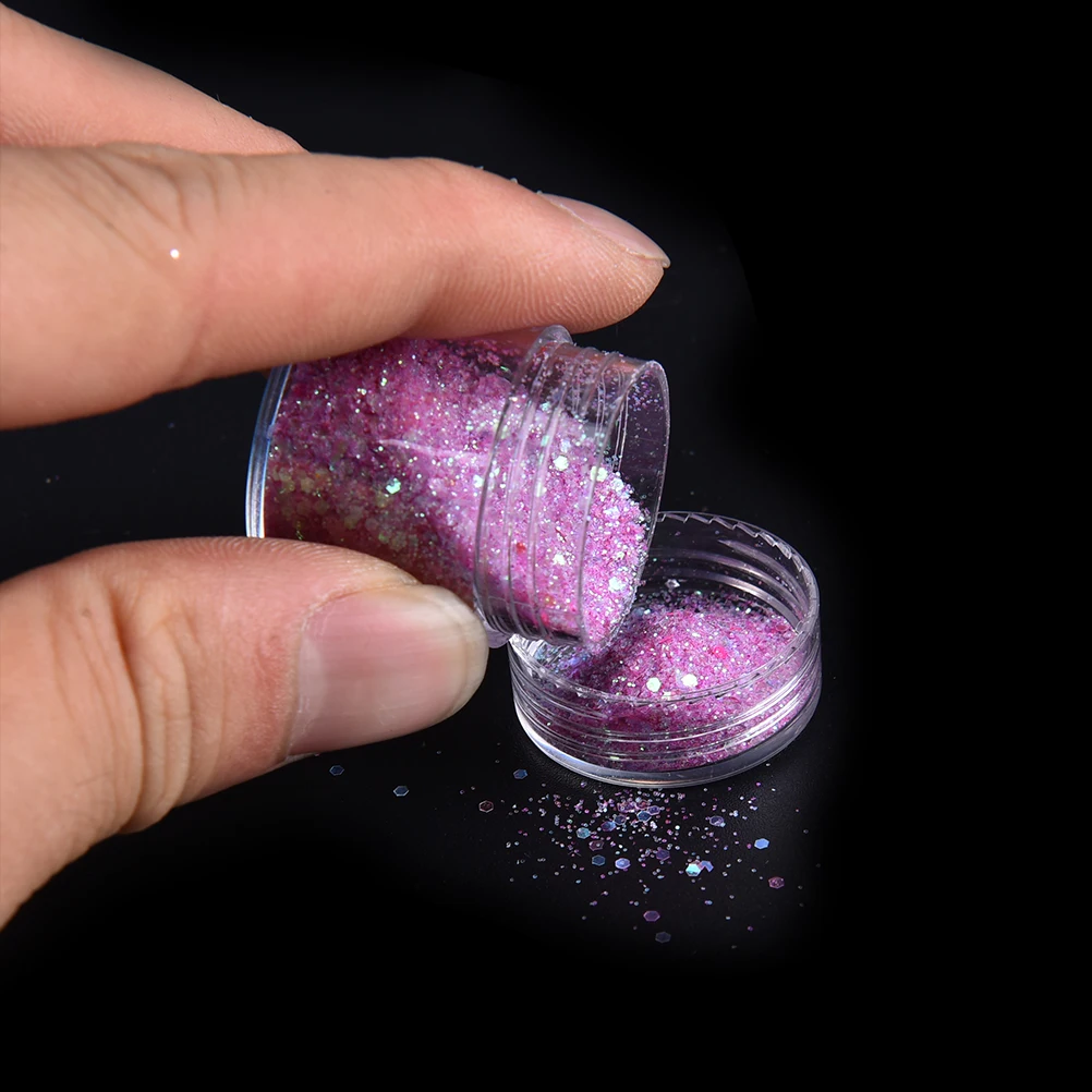 Ногти порошок фиолетовый цвет порошок Серебряный 3D пигмент для женщин красивый