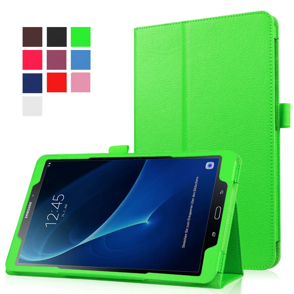 Для Samsung Galaxy Tab A 10 1 T580 чехол личи шаблон книга флип Фолио PU кожаный для A6 T585 |