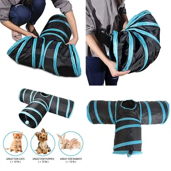 

Funny Pet Cat Tunnel Collapsible Toy Tube Fun for Rabbits Kittens and Dogs Good Christmas Gift For Pets