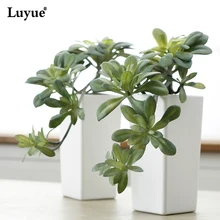 Luyue Моделирование цветок бонсай черный мастер суккуленты зеленое искусственное растение дерево подвесной микро пейзаж поддельные цветочный горшок ваза