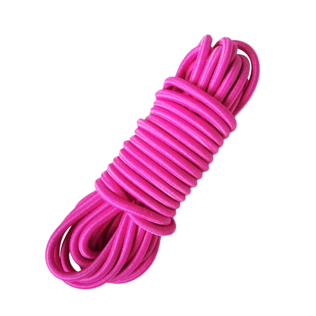 4mmx5m Elastic Bungee Rope Shock Cord Tie Down for Boat Trailer Kayaking Yatch Camping Climbing Caravans Equipment Accessories
