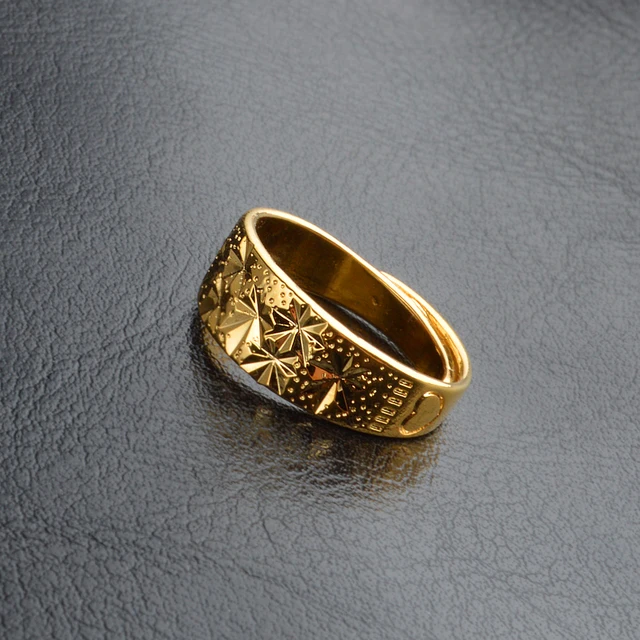 JEEXI Factory Price Promotion fashion  Gold Color Rings For Wedding Engagement Jewelry Accessory Bridal Bands Finger Ring