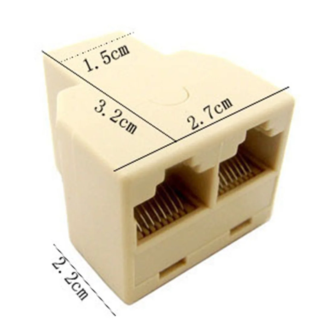1 To 2 LAN Ethernet Network RJ45 Plug Connector Splitter Extender Adapter Good