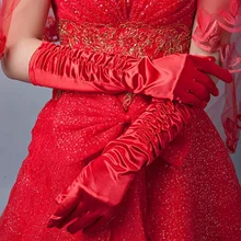 5 шт./лот, белые, цвета слоновой кости, черные, красные, с цветами, для девушек, подружек невесты, для женщин, для танцев, Вечерние перчатки для выступлений