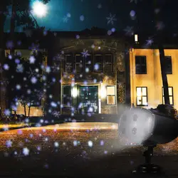 СВЕТОДИОДНЫЙ свет снегопад поворотный белый Снежинка проектор освещение снег пейзаж, прожектор сад Рождественские огни снег лампы