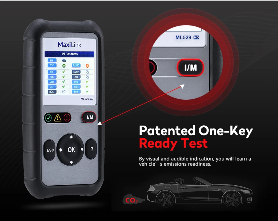 AUTEL MaxiLink ML529HD грузовики OBD2 сканер тяжелый светильник считыватель кодов компьютера грузовых автомобилей сверхмощный диагностический инструмент грузовики сканер Диагностика