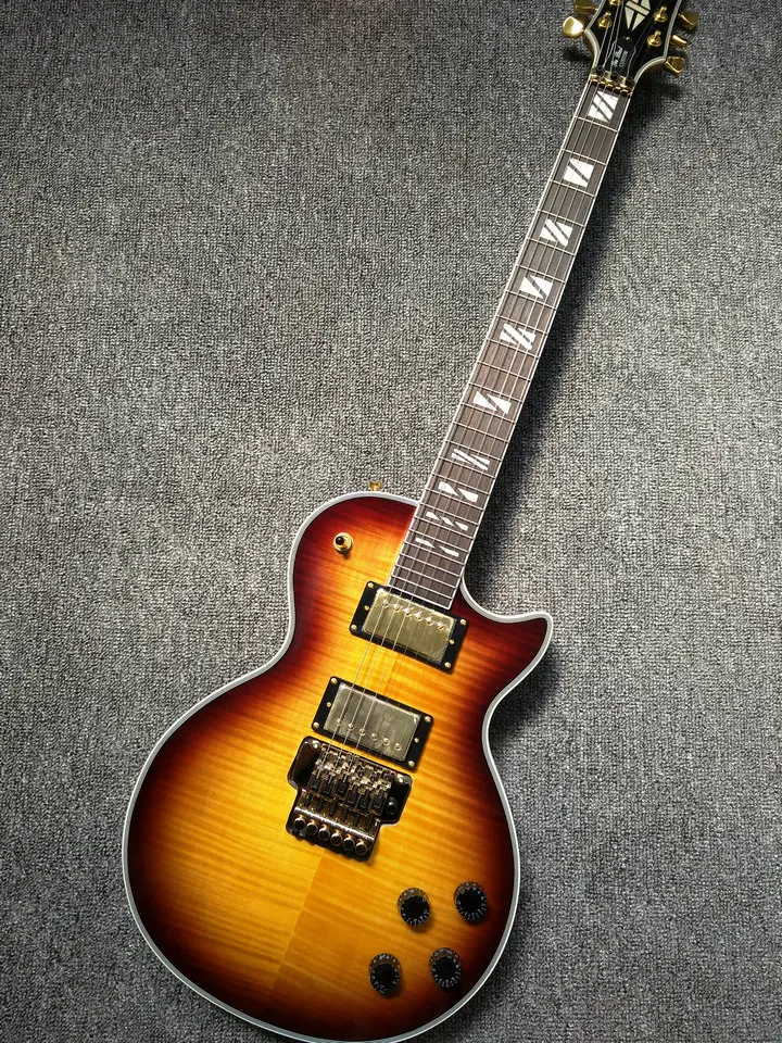 

New Arrival Custom 24 Vintage Sunburst LP Standard Electric Guitar OEM Floyd Rose Tremolo free shipping
