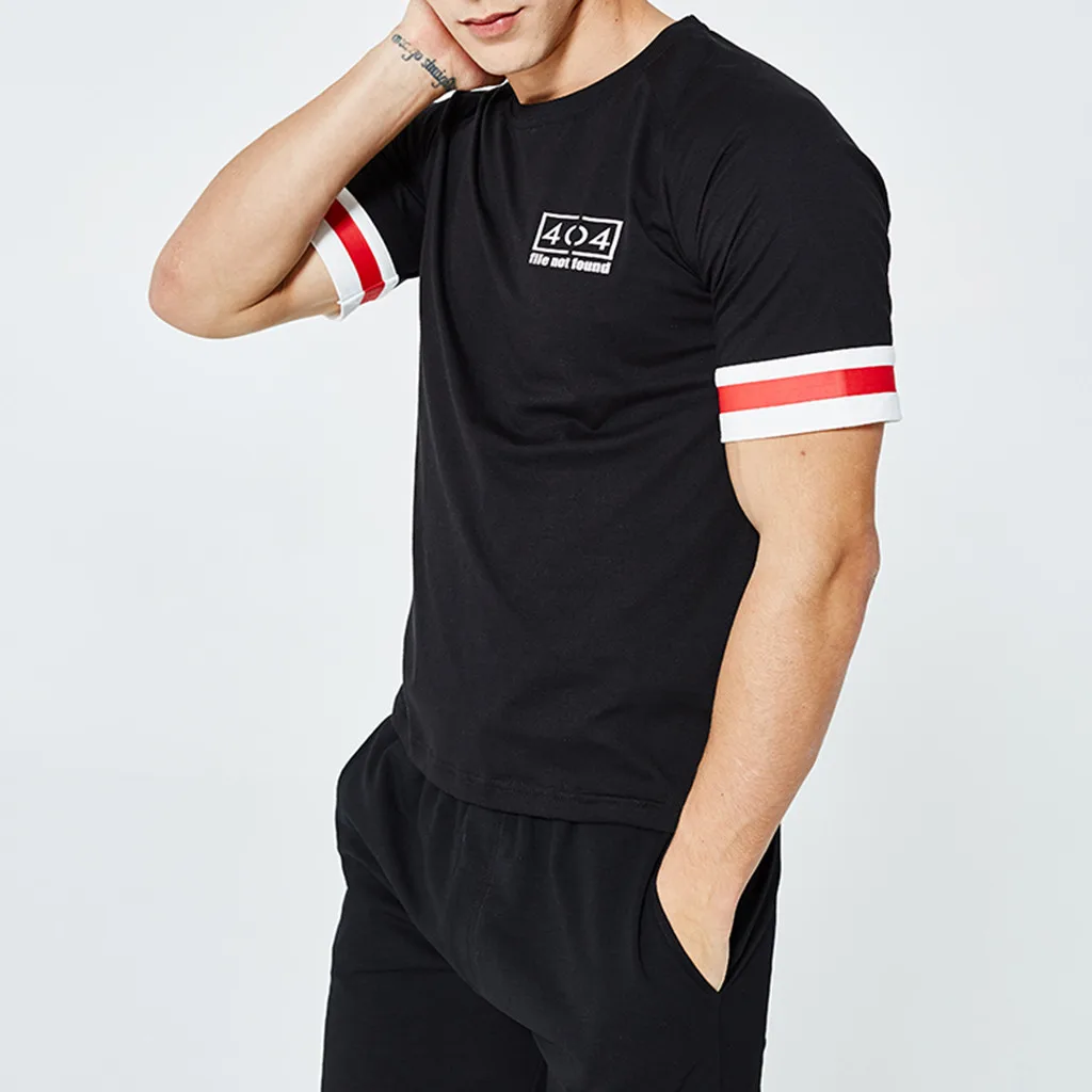 Мужская летняя футболка с короткими рукавами и шорты, спортивный костюм, мужская спортивная одежда высокого качества, модная футболка