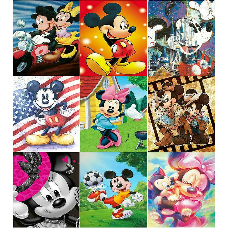 

Full Diamond Painting Cross Stitch Disney Mickey mouse icon Craft Needlework Diy Diamond Mosaic paste Square Diamond Embroidery