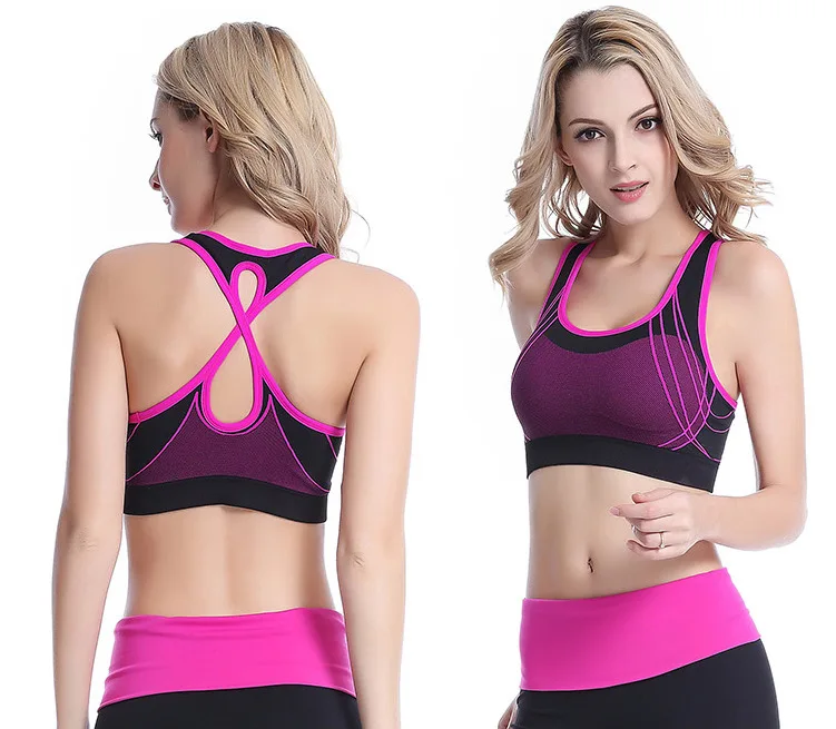 2017 NEW Women Sports Bra Breathable Yoga Shirt Fitness Stretch