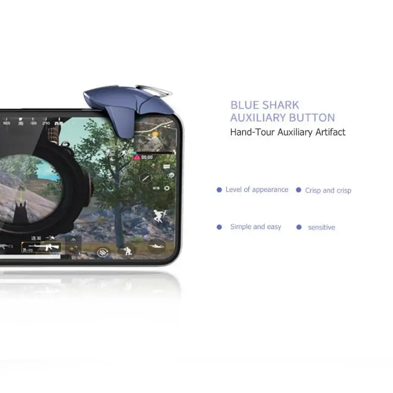 L + R металлический геймпад для мобильного телефона джойстик контроллер Синяя Акула для пубг Кнопка пожарного ключа триггер для iOS Android
