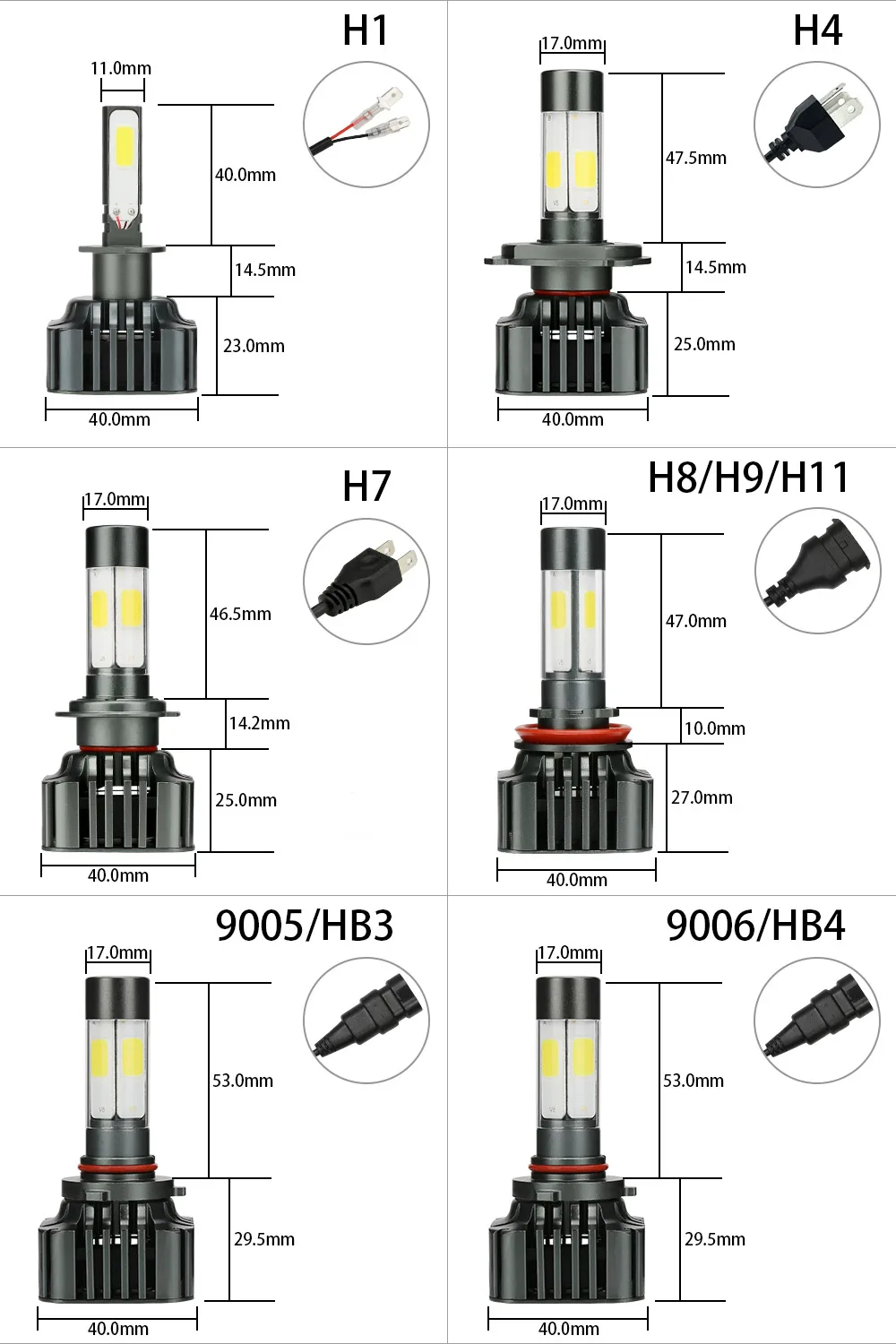 Zdatt светодиодный H4 H11 H7 Светодиодный лампочки Canbus 9005 9006 H8 H9 100W 12V светодиодные лампы 12000LM светильник лампы для автомобилей 3000 К 6000 8000 К рабочий светильник