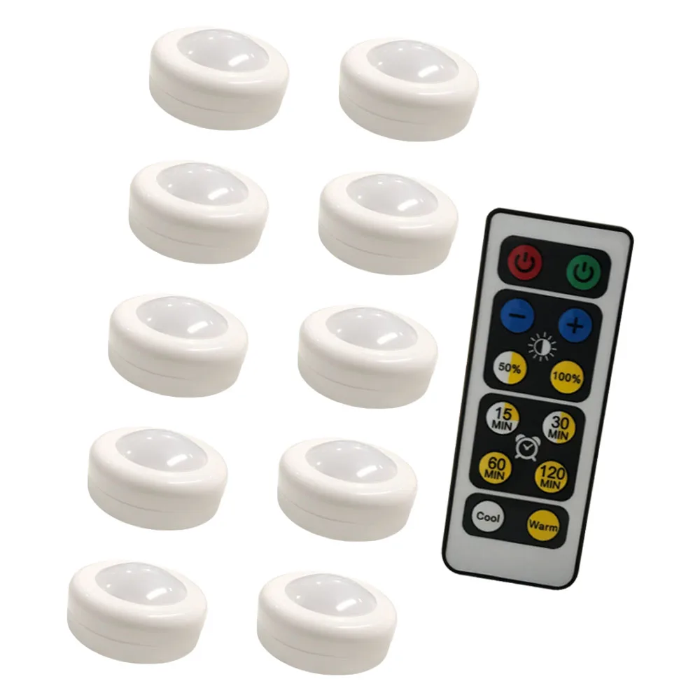 

Dimmable Touch Sensor Under Cabinet Light LED Puck Lights Wireless Downlight Spotlights For Close Wardrobe Hallway Night lamp