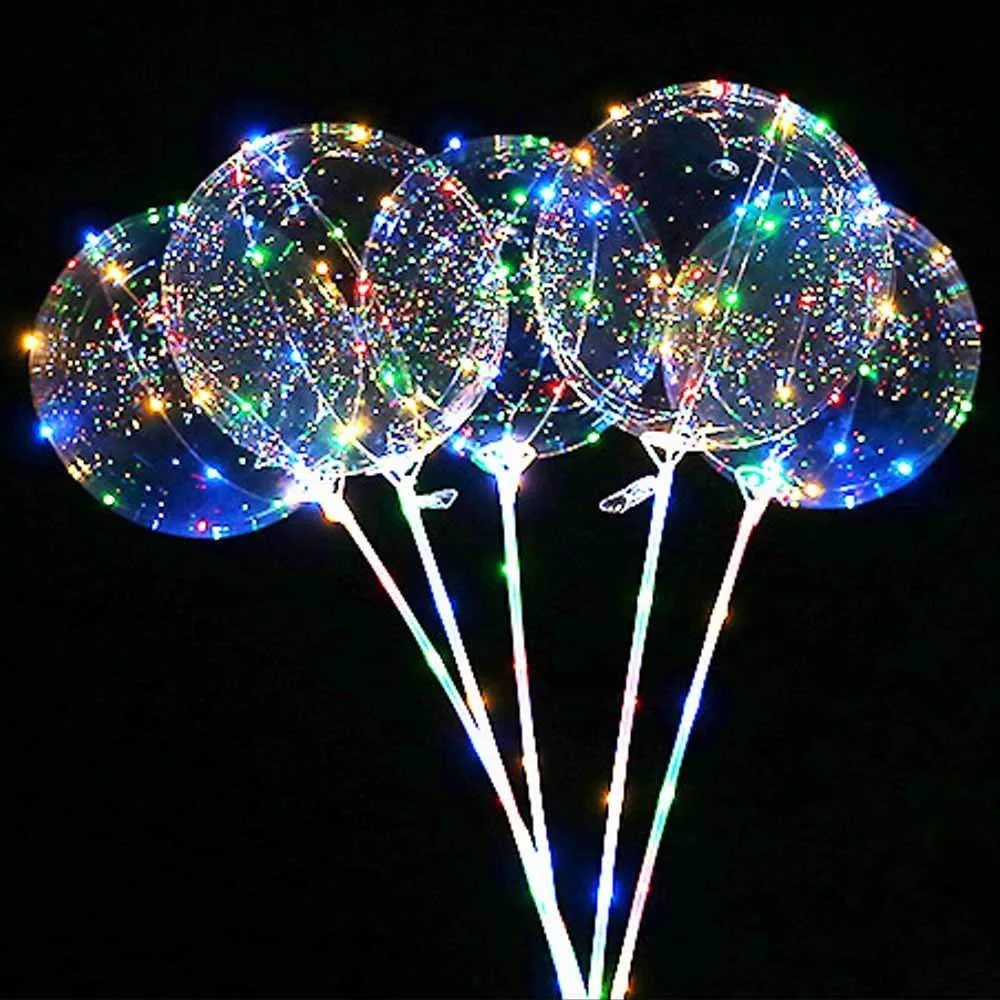 30 см x 2 шт. светящиеся шары прозрачные гелиевые шары День рождения Декорации на свадьбу, вечеринку светодиодный шар-пузырь Рождественский подарок 1N11