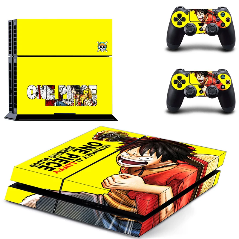 

New Anime One Piece Vinyl Colorskin Stickers for playstation4 Stickers protective decal 2 controllers stickers+console sticker