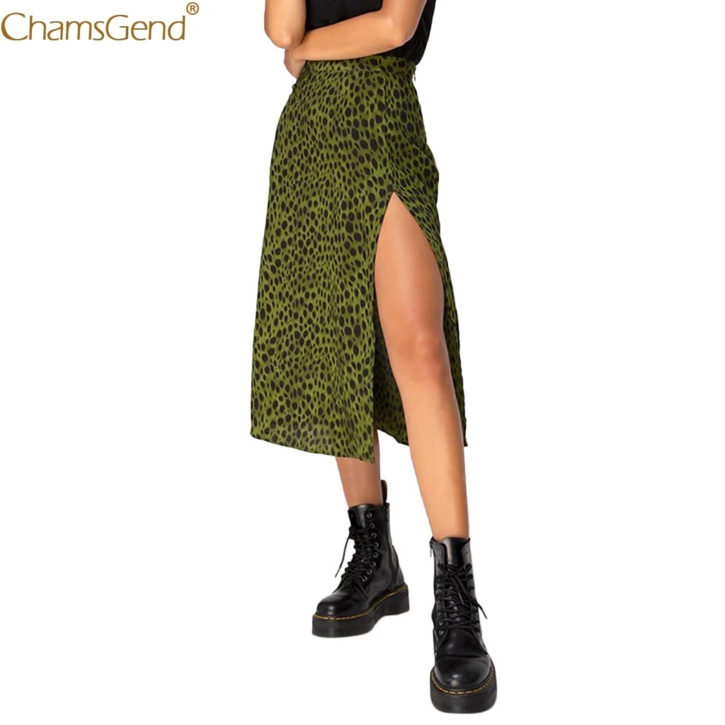 

Sexy Open Cross Printed Long Skirts For Women Summer Green Polyester Print Long Skirts For Women Plus Size Long Skirt Jun