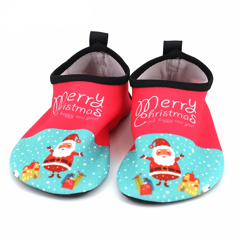Рождественская детская пляжная обувь с босиком детская Водонепроницаемая спортивная обувь для мужчин и женщин Серфинг Плавание кроссовки для рыбалки для девочек и мальчиков, носки для занятий йогой и дайвингом